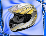 Preview: Integralhelm Motorradhelm 802-1 SILVER/GELB-S-M-L-XL