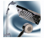 Preview: Luxus Duscharmatur Set mit Handbrause Quadro