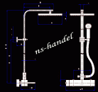Preview: Luxus Duscharmatur Set mit Handbrause Quadro