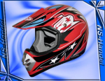 Preview: Cross Motorradhelm 9013RED- M-L-XL Crosshelm Quad Cross Enduro