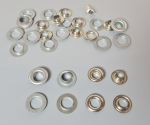 Preview: 100x Automat Ösen rostfrei aus Messing oder Edelstahl Ø10mm Ø12mm Ø16mm