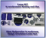 Preview: Badezimmer-WC Set Garnitur in Blau