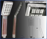 Preview: br-6 Handbrause Duschbrause Brause Regen Dusche Duschkopf