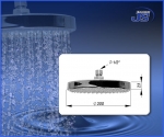 Preview: rd-2 Regenkopfbrause Regendusche Duschkopf D200 rund