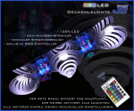 Preview: 3x60 LED Deckenleuchte mit RGB Hintergrundbeleuchtung