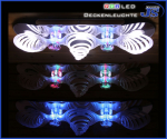 Preview: 3x60 LED Deckenleuchte mit RGB Hintergrundbeleuchtung