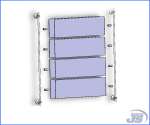 Preview: Schildersystem Acrylglas Doppelschild Praxisschider für Papiereinlagen