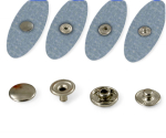 Preview: Druckknöpfe Feder Druckknopf Typ Nr-9 aus Messing Silber 11,5 / 12,5 / 15 / 17mm