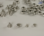 Preview: 100x Hohlnieten Nieten aus Messing Silber Schwarz in versch. Durchmessern
