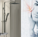 Preview: Thermostat Regendusche Duscharmatur Duschstange Duschpaneel Duschkopf
