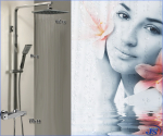Preview: Thermostat Regendusche Duscharmatur Duschstange Duschpaneel Duschkopf