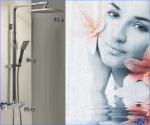Preview: Thermostat Regendusche Duscharmatur Duschstange Duschpaneel Duschkopf