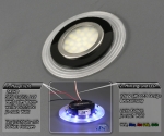 Preview: Design Einbau Leuchte Einbaustrahler 24 LED SMD  Ringe Deko NEU