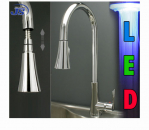 Preview: Küchen RGB LED Einhebelmischer Spültisch Armatur Wahl Set