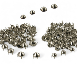 Preview: 100x Kegelnieten aus Messing Nieten 7mm 9mm Kegelförmig Rostfrei