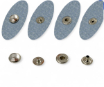 Preview: Strass Chaton Druckknöpfe aus Messing Silber mit Kristall Nr-9kr 10, 12, 15mm