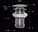 Preview: Design Siphon Geruchsverschluss + Pop-Up Ablaufgarnitur