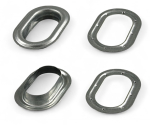 Preview: 100x Oval Ösen 42x22 Silber nach DIN