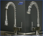 Preview: Niederdruck Küchen Design Spültisch Wasserhahn Armatur mit Brause Wahl