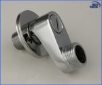 Preview: S-Anschlüsse mit Rosetten 1x Paar 40mm versetzt 1/2x3/4Zoll Messing Verchromt