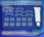 Preview: LED - Stripe - Silikon und Klammern - Set