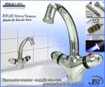 Preview: Thermostat Universal Waschbecken Armatur LED Wasserhahn