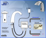 Preview: Wasserfall Luxus Design Infrarot Waschtisch Armatur