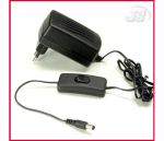 Preview: LED Steckernetzteil Netzteil 12V DC 2A 12Volt 24Watt mit Kabelschalter