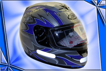 Integralhelm Motorradhelm Rollerhelm 3882SILVER-S-M-L-XL