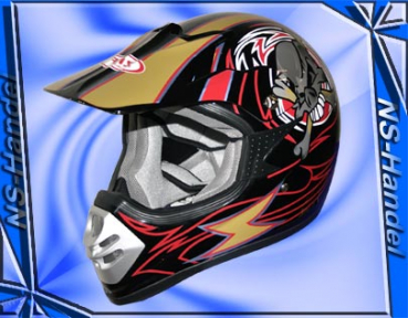 Cross Motorradhelm 9012BLACK- L Crosshelm Endurohelm