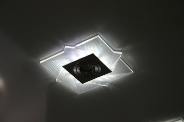 LED Design Akryl-Blende Quad für Einbauleuchten Einbaugehäuse Einbaurahmen