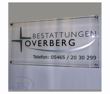 Acryl Schild Firmenschilder LED mit Facette selbst gestalten