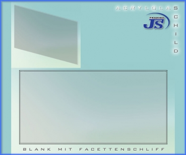 Acrylglas Firmen Schild blank Werbeschild (1189x594x10)