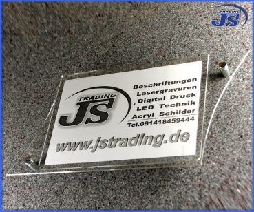 Doppelglas Acryl Schild Praxisschilder zum gestalten