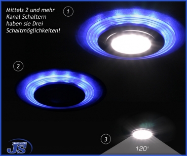Design Einbau Leuchte Einbaustrahler 24 LED SMD  Ringe Deko NEU