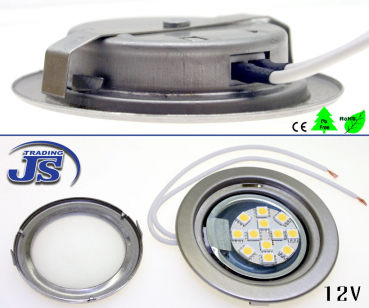 Design Einbau Leuchte 12 Led SMD 12V Weiss