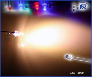 10er Pack einzel LEDs 3mm weiss Leuchtdiode Diode