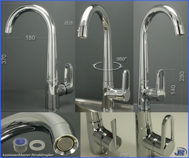 Küchen Spültisch Armatur h173-a173 Wahl MODERNE Einhebelmischer