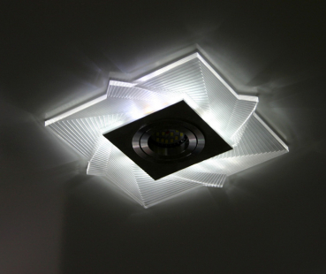 LED Design Akryl-Blende Quad für Einbauleuchten Einbaugehäuse Einbaurahmen