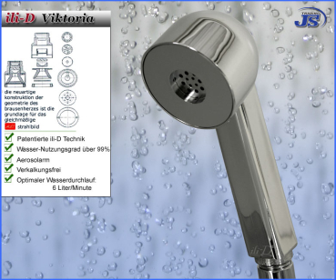 illi-d Victoria Handbrause Duschbrause Brausekopf Duschkopf Regenkopf