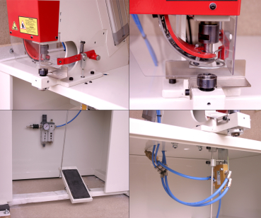 Halb-Automatische pneumatische Luftdruck Ösenmaschine Presse mit Fußpedal