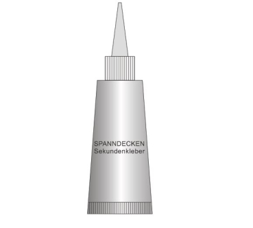 PVC Spanndecken und Verstärkungsring Kleber Sekundenkleber
