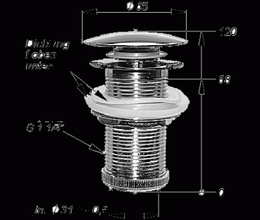 Design Siphon Geruchsverschluss + Pop-Up Ablaufgarnitur