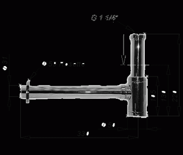Design Siphon Geruchsverschluss + Pop-Up Ablaufgarnitur