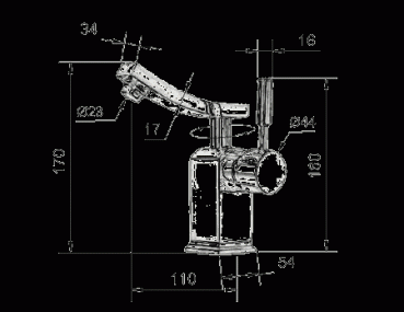 Design Armatur einhebelmischer Messing Quadro