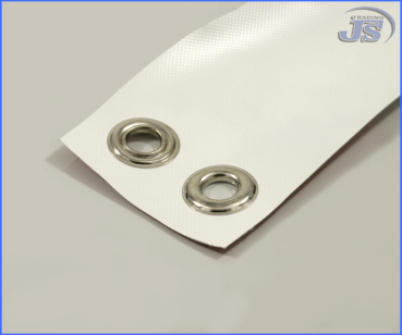 100x Messing Ösen für Banner Planen Ø12x24,5 selbstschneidend, vernickelt