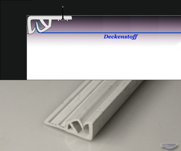 Spanndeckenprofil PVC Rentabel Decken oder Wand 1,75 m (4,99â‚¬ - 1m)