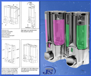 Seifenspender Doppel Wand Dispenser  9015-2