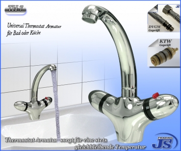 Thermostat Küchen Spültisch Waschbecken Armatur Wasserhahn
