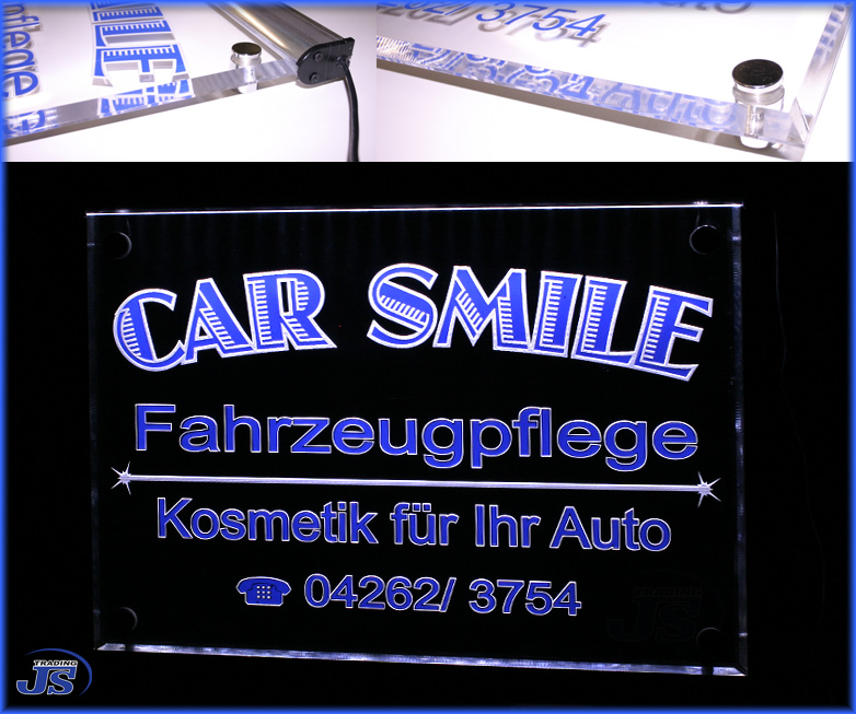 LED Schild Acrylglas Leuchtreklame gestalten Reklame Werbeschild